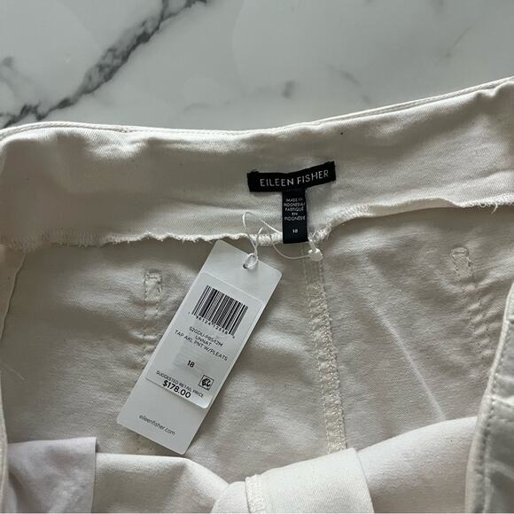 Eileen Fisher Undyed Organic Cotton Denim Tapered Pants barrel leg jeans Sz 18 - Picture 8 of 13